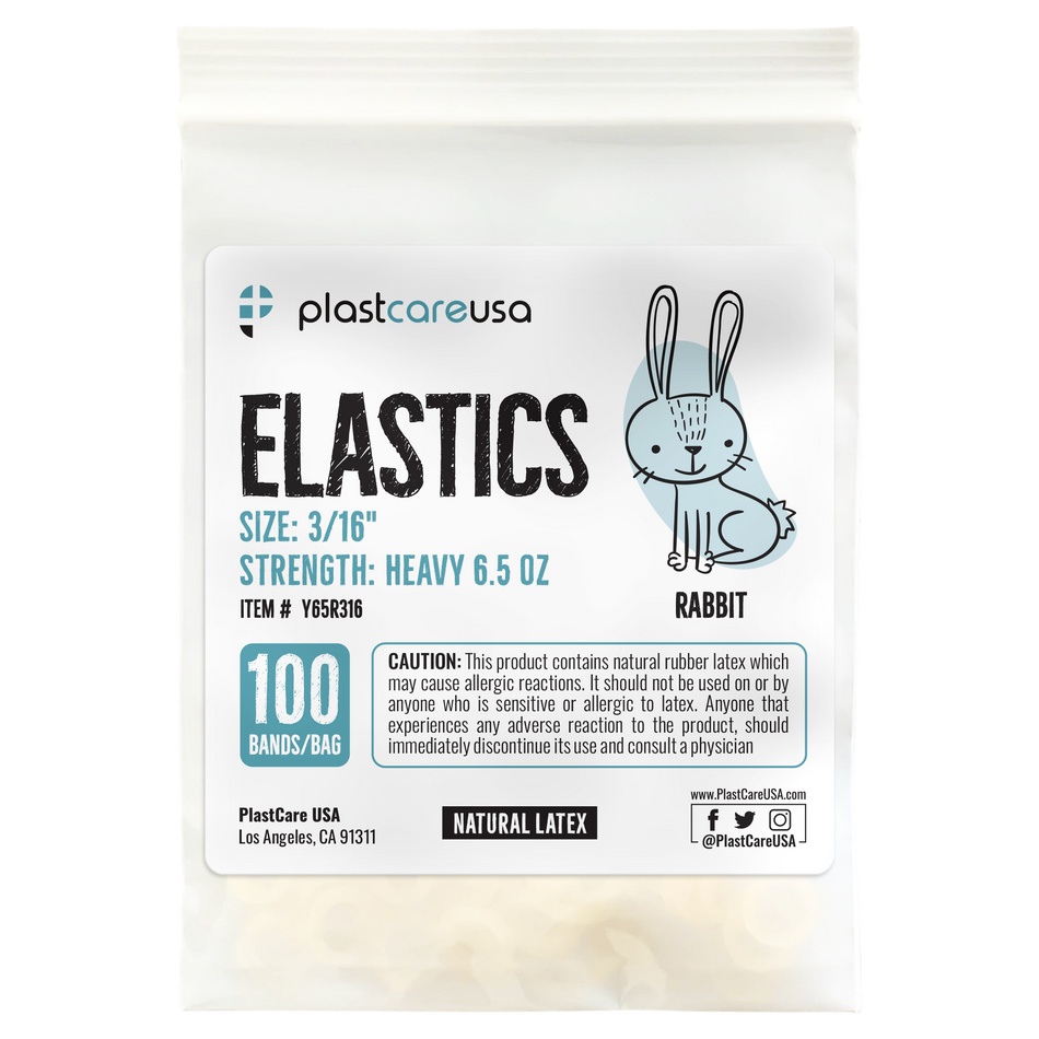 Orthodontic Latex Elastic Bands 3/16" Rabbit Heavy 6.5oz Yellow | DoctorSupplies.com