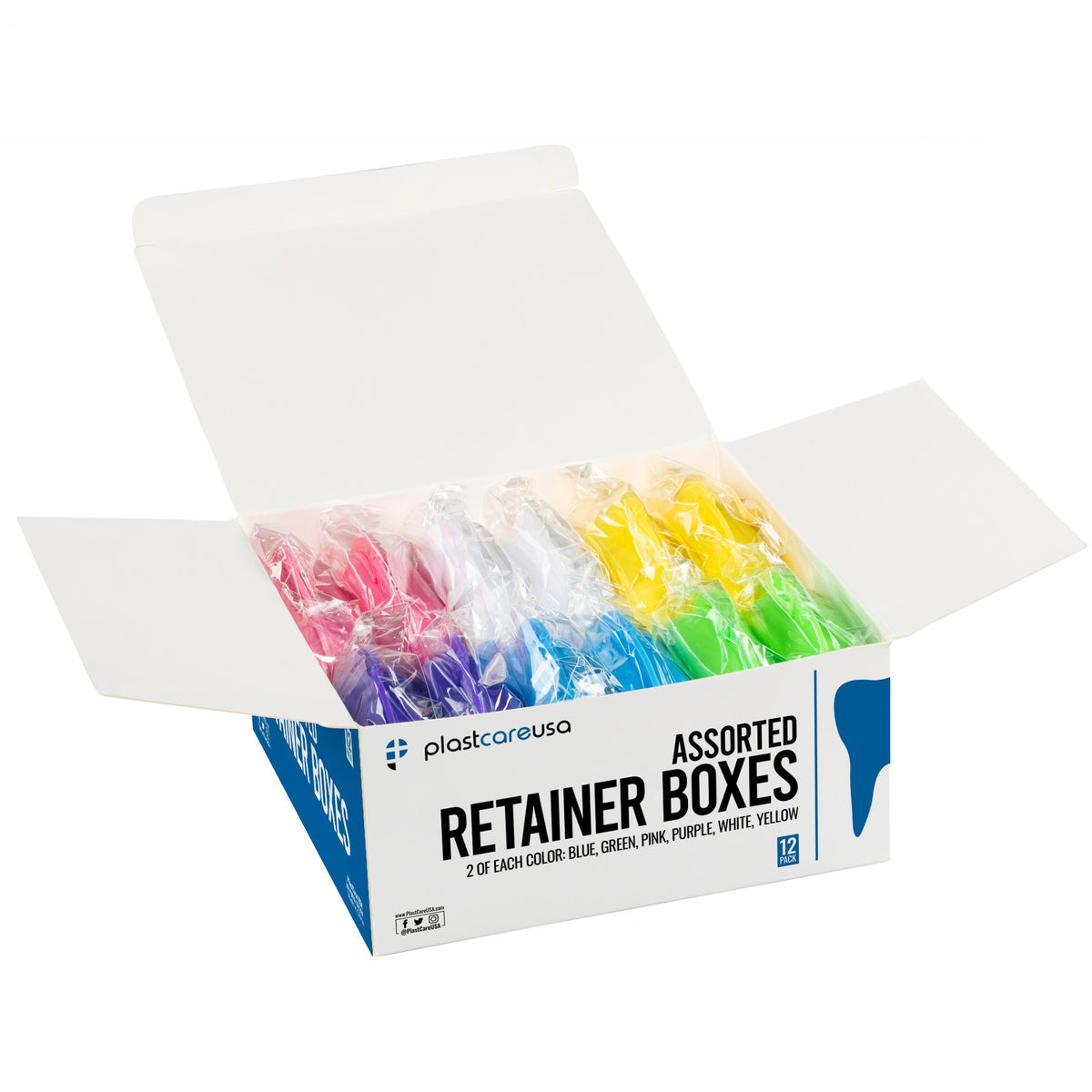 Sealed Assorted Dental Retainer Cases (Box of 12) | DoctorSupplies.com