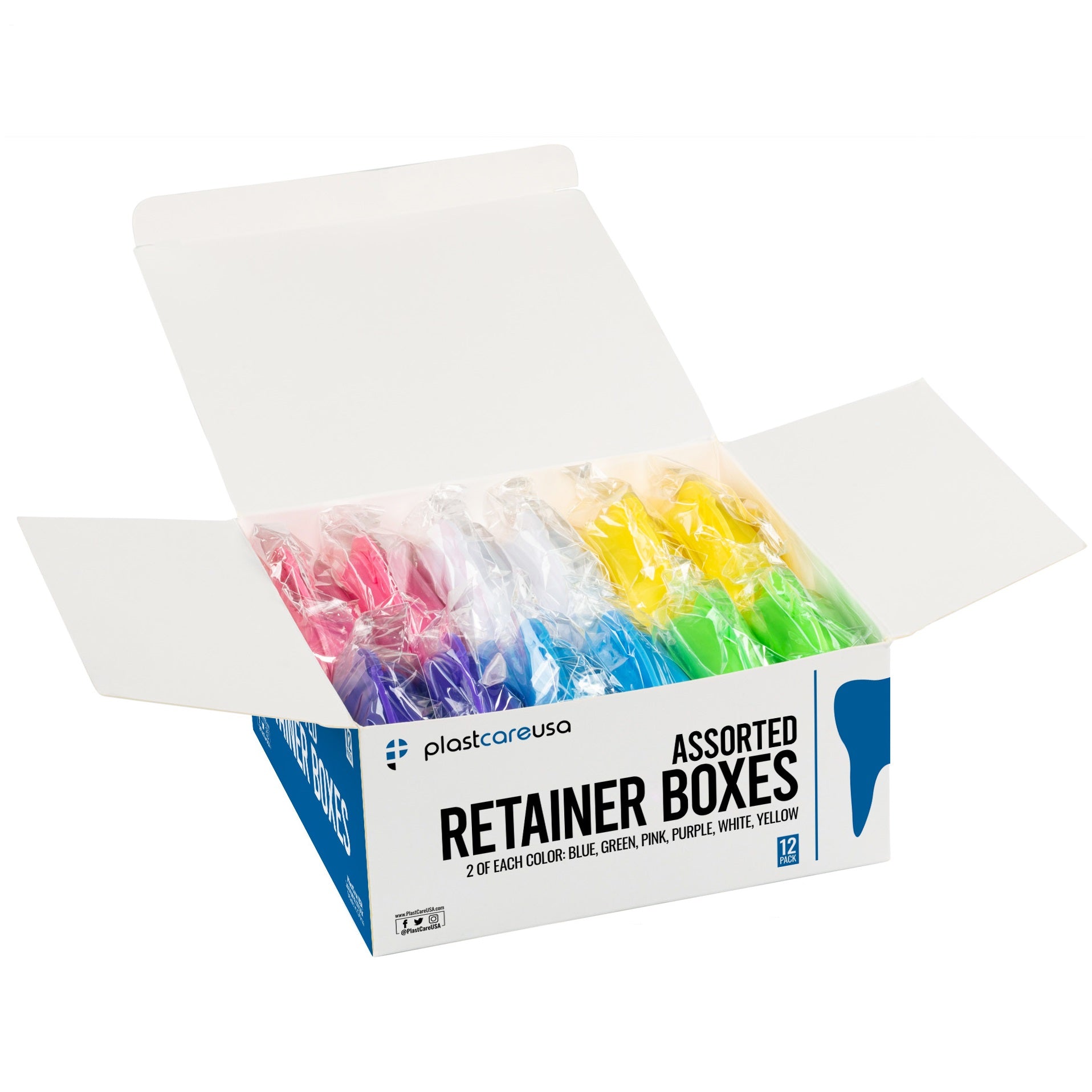 Sealed Assorted Dental Retainer Cases (Box of 12) | DoctorSupplies.com