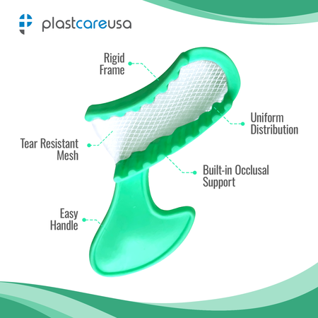 50 Short Posterior Green Bite Registration Trays (1 Box) - in use | DoctorSupplies.com