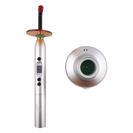 Tulip Cordless LED Dental Curing Light 1200mW/cm² Stainless Steel - front view | DoctorSupplies.com