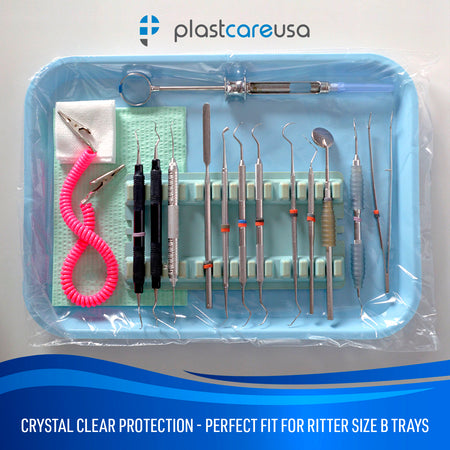 Dental Tray Cover Sleeves Size B 10.5x14" - 1000ct Bulk Pack - front view | DoctorSupplies.com
