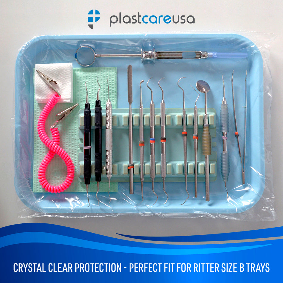 Dental Tray Cover Sleeves Size B 10.5x14" - 1000ct Bulk Pack - front view | DoctorSupplies.com