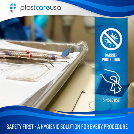 Dental Tray Cover Sleeves Size B 10.5x14" - 1000ct Bulk Pack - side view | DoctorSupplies.com