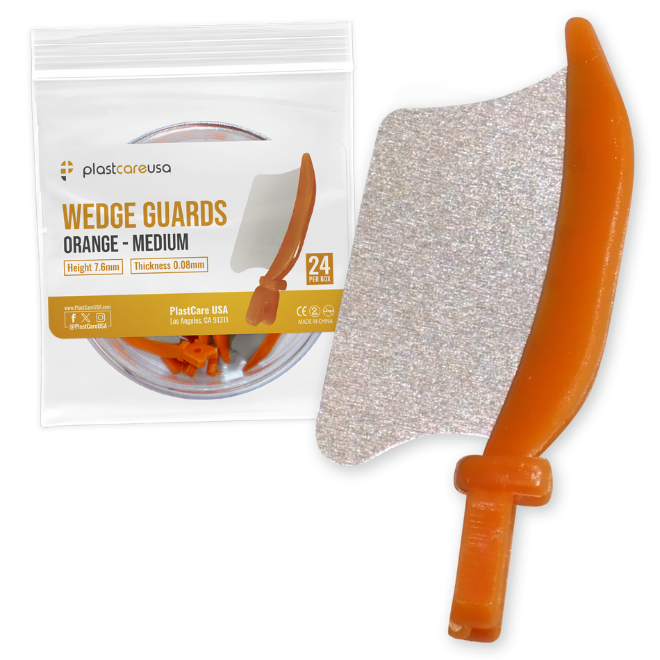 Orange Wedge Guards Medium 24/Box – PlastCare USA Dental Shields | DoctorSupplies.com