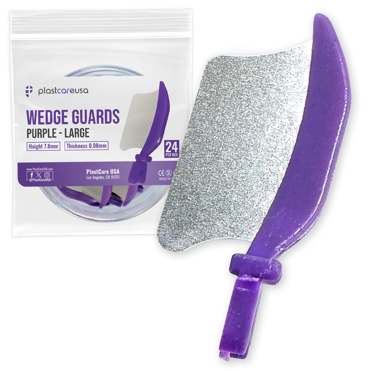 Purple Wedge Guards – Large Dental Protective Shield (24/Box) | DoctorSupplies.com
