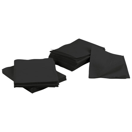 500 Black 3-Ply Dental Patient Bibs by PlastCare USA | DoctorSupplies.com
