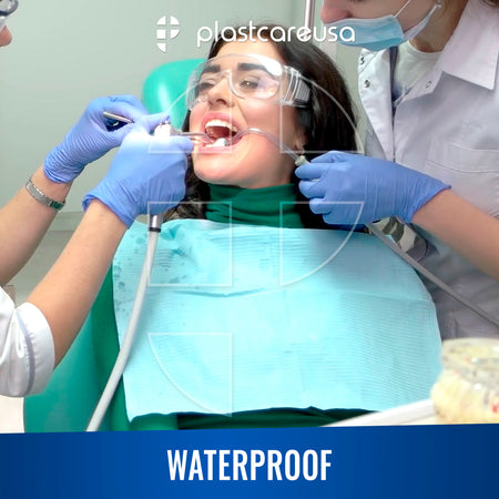 Lavender 3-Ply Dental Patient Bibs 13x18 (Case of 500) - back view | DoctorSupplies.com