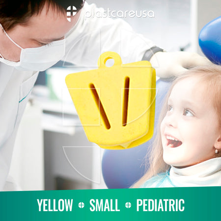 5 x Bite Block Autoclavable Silicone Mouth Props (Small - Yellow) - back view | DoctorSupplies.com