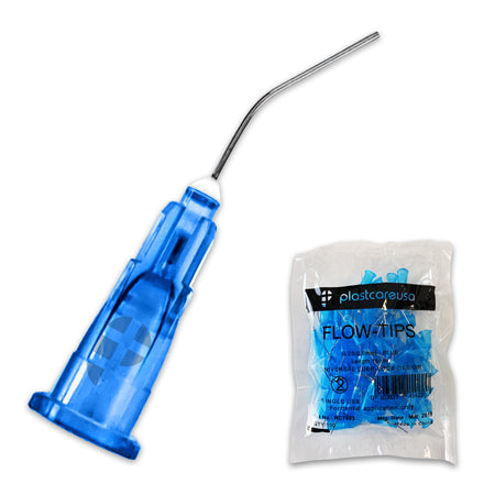 500 Blue Etch Pre-Bent Applicator Tips 23G (5 Bags of 100) | DoctorSupplies.com