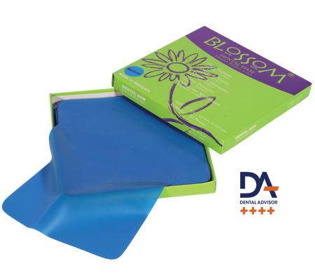 Blossom 5×5 Medium Latex Rubber Dam Blue (52/Box) | DoctorSupplies.com