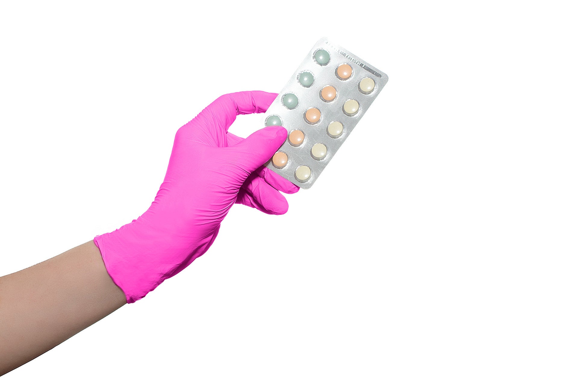 Aurelia Blush Pink Nitrile Gloves XS - 2000/Case (2.5 Mil) - detail view | DoctorSupplies.com