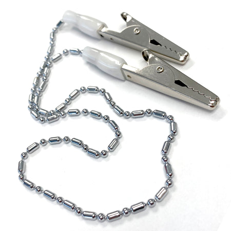 Metal Bib Clip Holders Ball Chain 10 Pack | Dental Supplies | DoctorSupplies.com