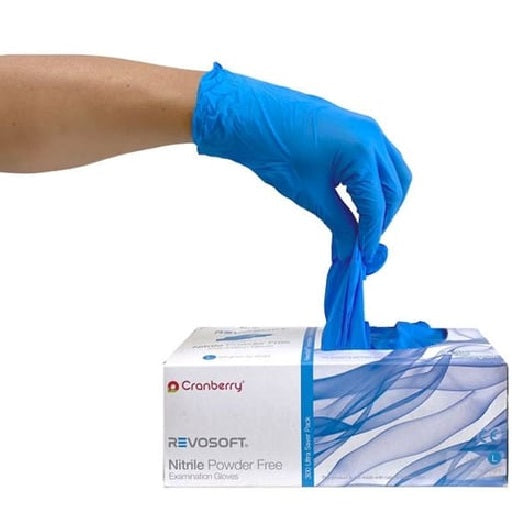 Cranberry Revosoft Nitrile Exam Gloves - Medium, 300/Box | DoctorSupplies.com