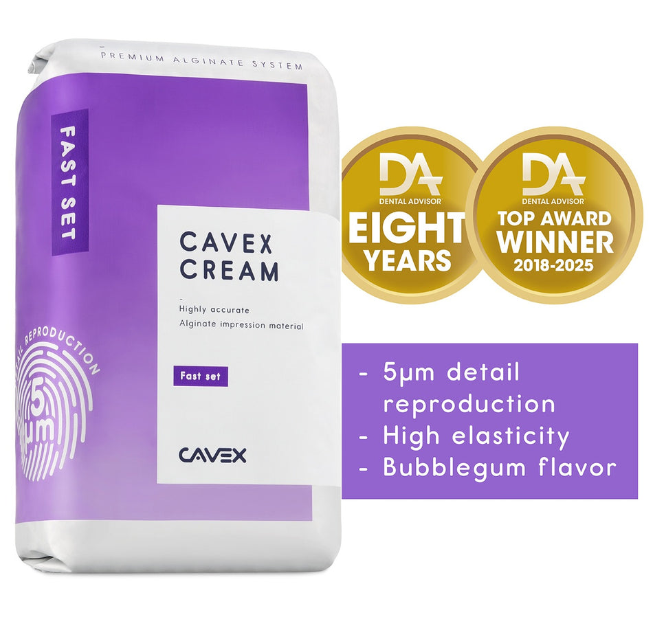 Cavex Cream Fast-Set Alginate 500g 2-Pack – Dental Impressions - front view | DoctorSupplies.com
