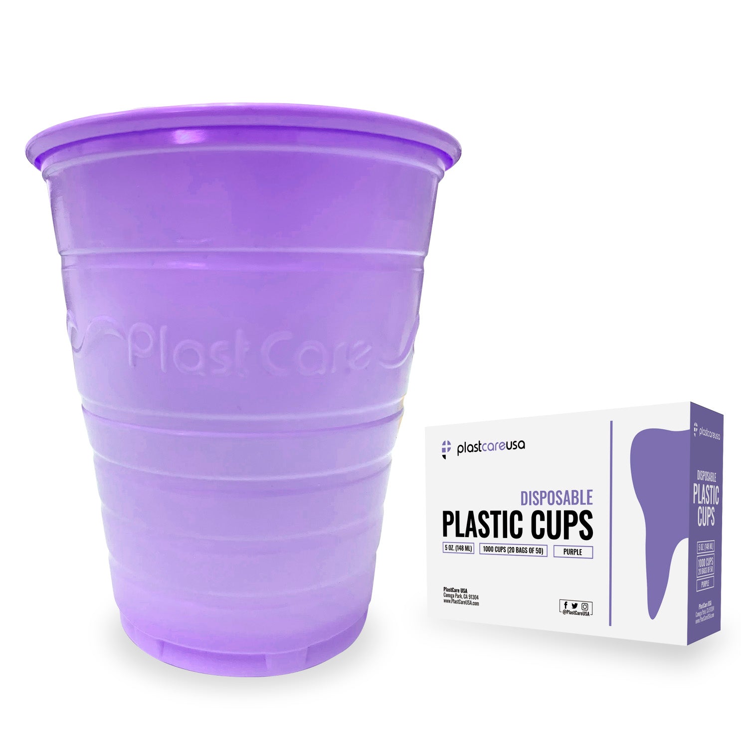 Purple Disposable Dental Cups 5oz - 1000ct | PlastCare USA | DoctorSupplies.com