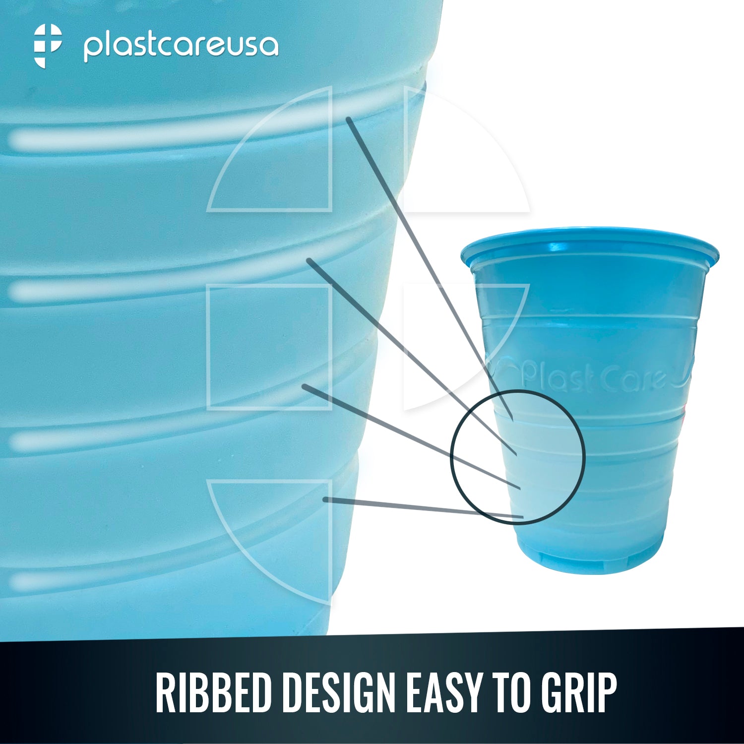 Purple Disposable Dental Cups 5oz - 1000ct | PlastCare USA - back view | DoctorSupplies.com
