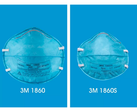 3M 1860S N95 Surgical Respirator Small Size Box of 20 - packaging | DoctorSupplies.com