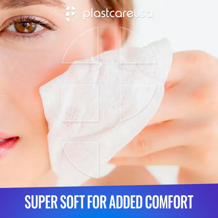 400 3x3 4-Ply Non Woven, Non-Sterile  Dental Gauze Sponges by PlastCare USA - detail view | DoctorSupplies.com