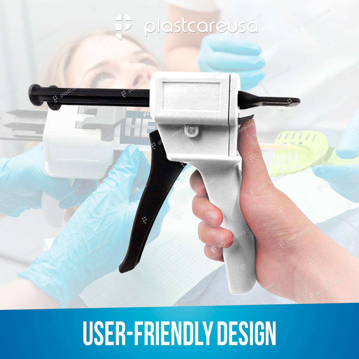 1:1/2:1 Cartridge Dispenser Gun 50ml Dental Impressions - front view | DoctorSupplies.com