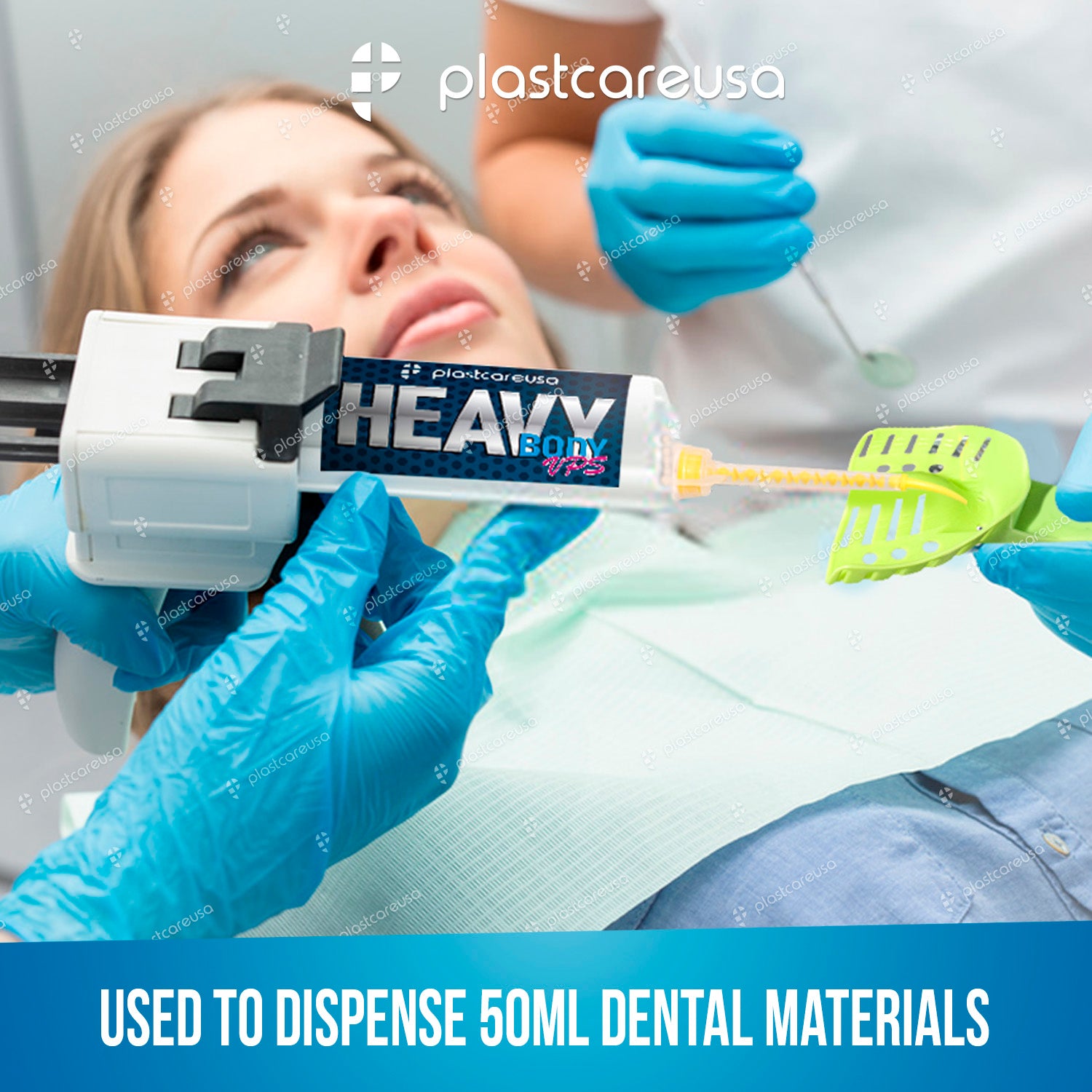 1:1/2:1 Cartridge Dispenser Gun 50ml Dental Impressions - back view | DoctorSupplies.com
