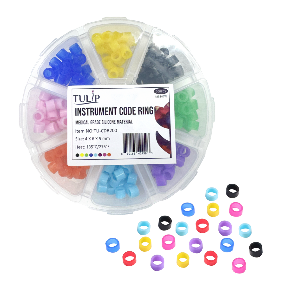 200 Dental Instrument Autoclavable Code Rings (4x6x5mm) - in use | DoctorSupplies.com