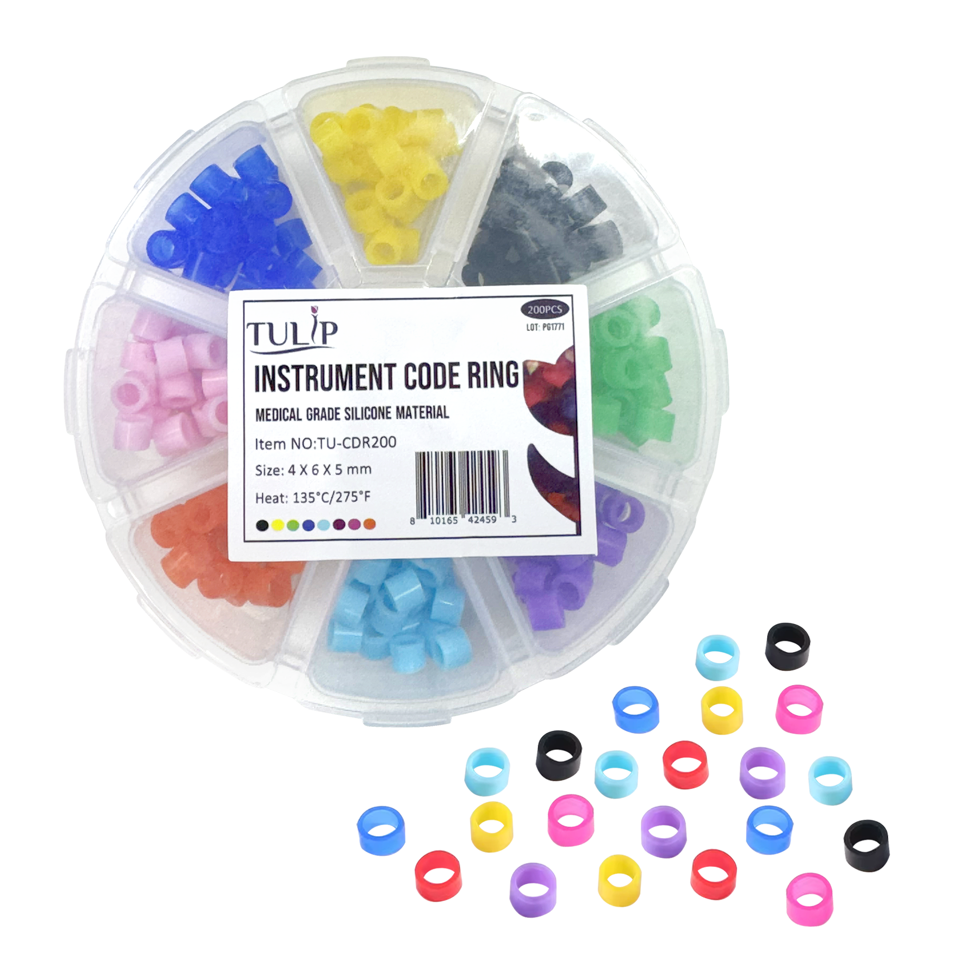 200 Dental Instrument Autoclavable Code Rings (4x6x5mm) - in use | DoctorSupplies.com
