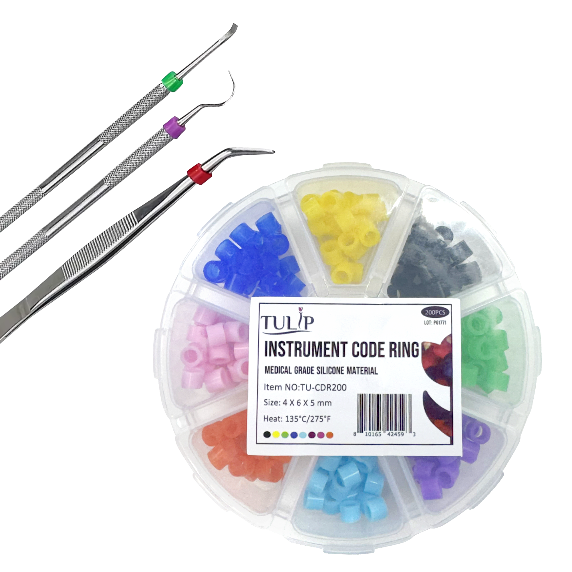 200 Dental Instrument Autoclavable Code Rings (4x6x5mm) | DoctorSupplies.com