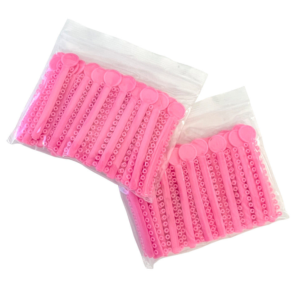 Pink Orthodontic Elastic Ligature Ties 1040/Bag | Latex-Free | DoctorSupplies.com