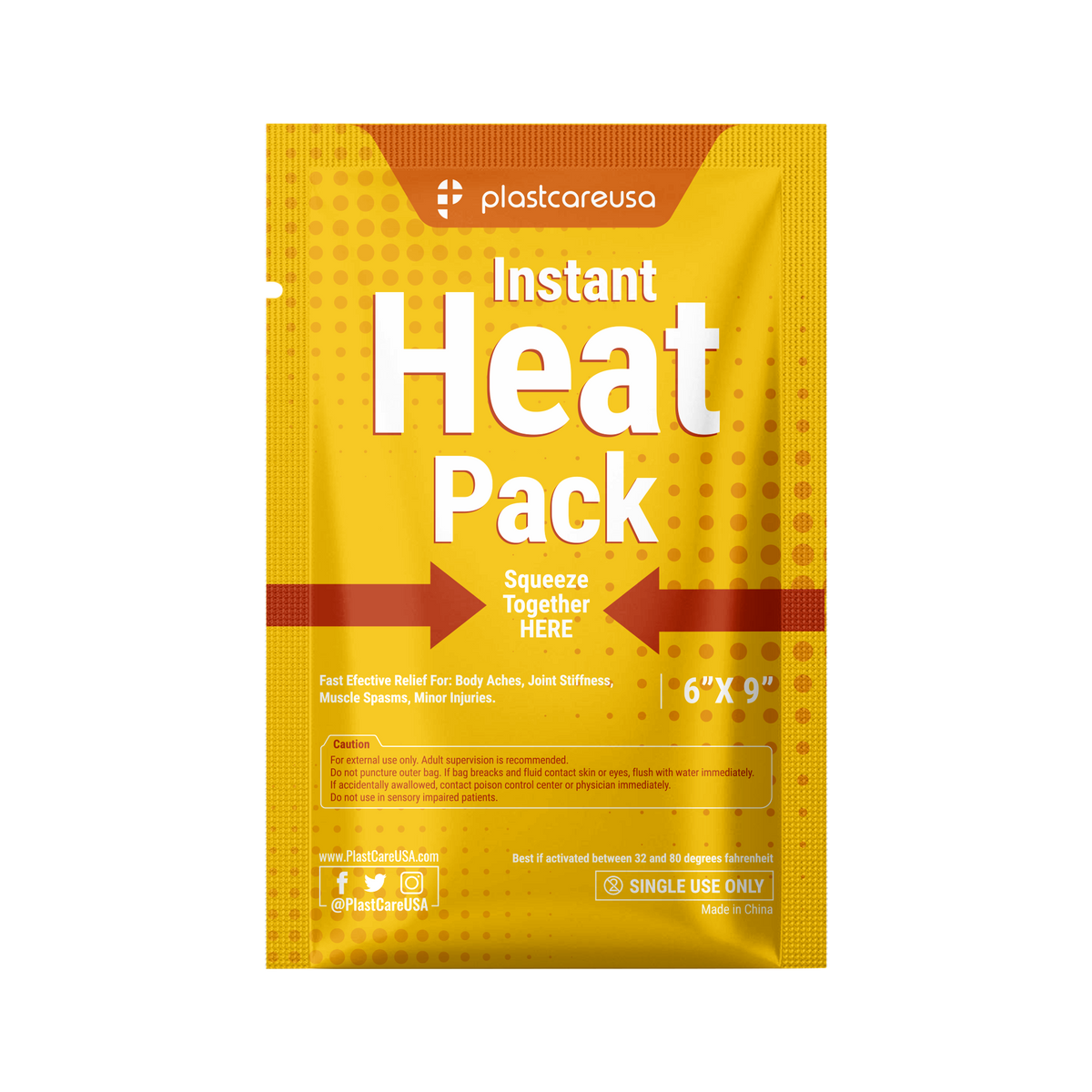 6x9 Instant Heat Packs - Pain Relief (Case of 25) | DoctorSupplies.com