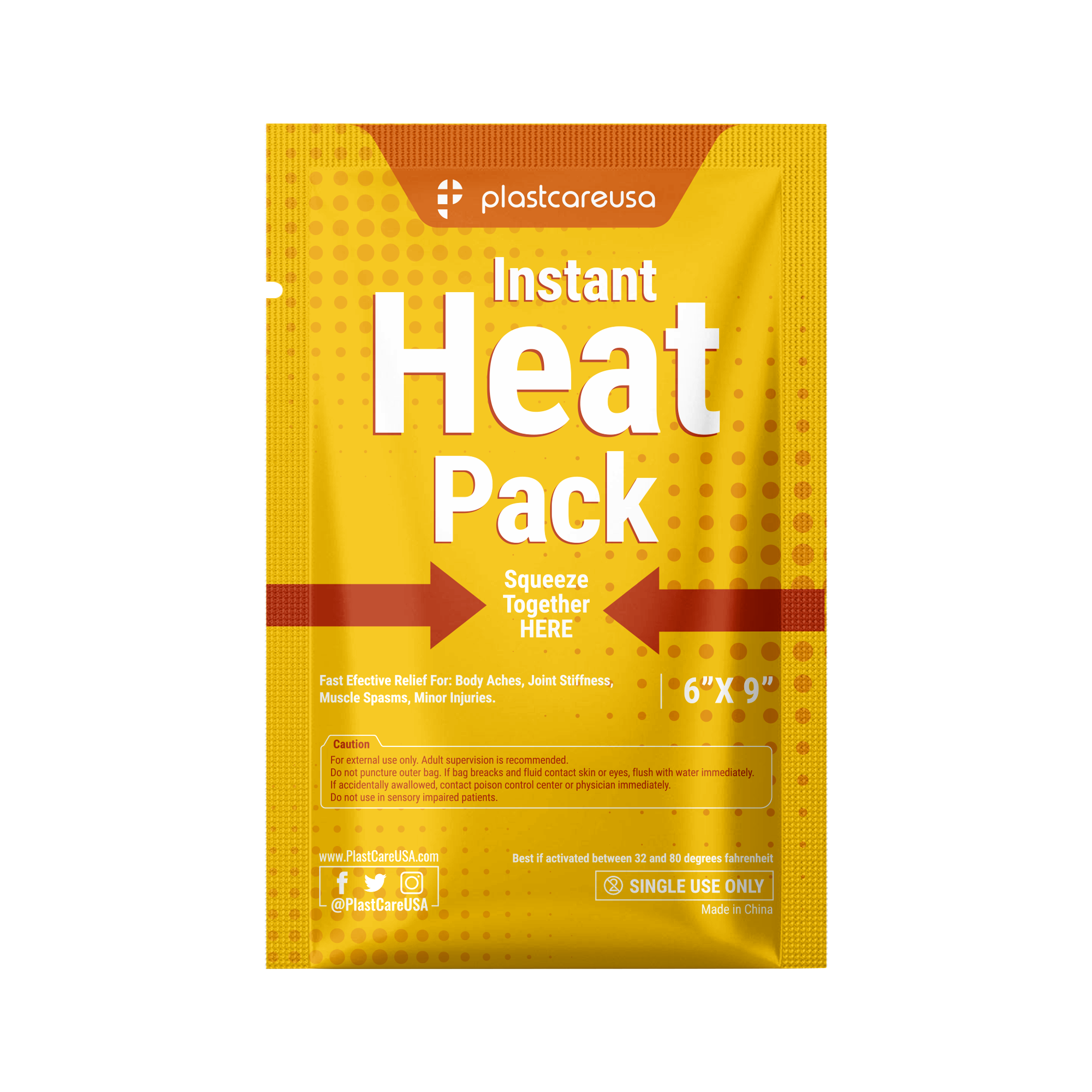 6x9 Instant Heat Packs - Pain Relief (Case of 25) | DoctorSupplies.com