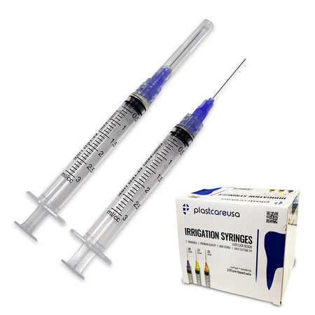 3cc 30 Gauge Irrigation Syringes Purple Tips - 100/Box | PlastCare | DoctorSupplies.com