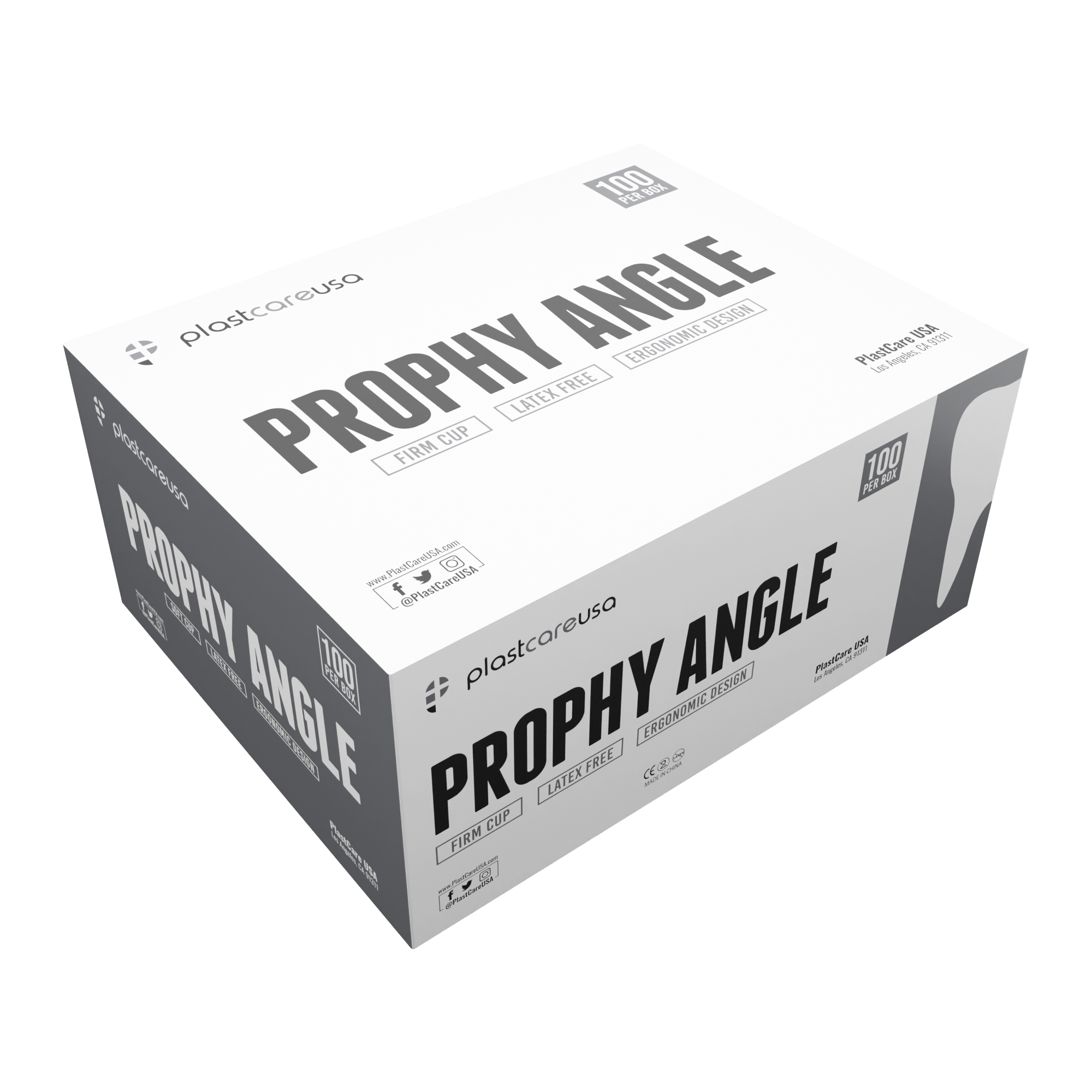 Prophy Angles Firm Cup Disposable Latex-Free (Box of 100) - packaging | DoctorSupplies.com