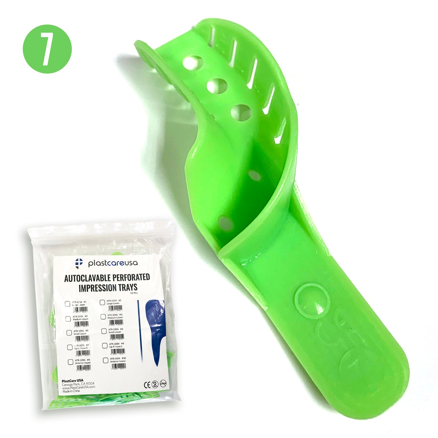 #7 Autoclave Perforated Impression Trays UL/LR (12/Bag) | DoctorSupplies.com