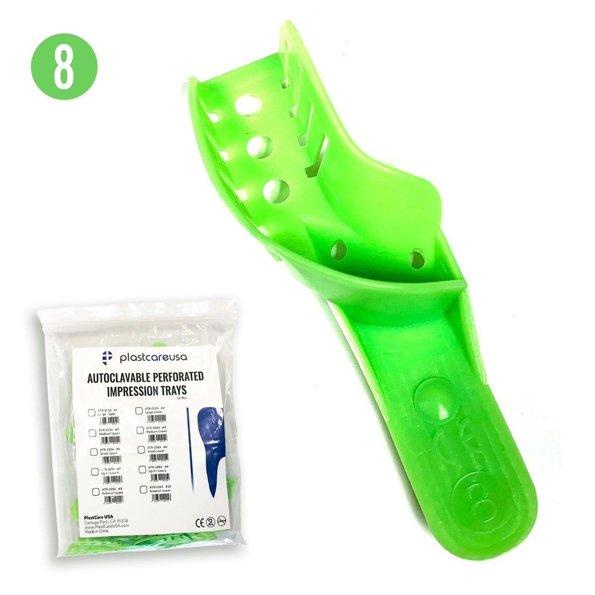 PlastCare #8 Autoclave Impression Trays UR/LL (12/Bag) | DoctorSupplies.com