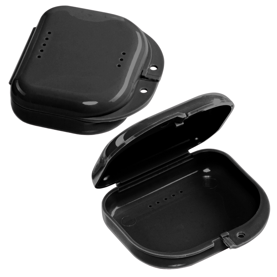 Sealed Black Dental Retainer Cases (Pack of 12)