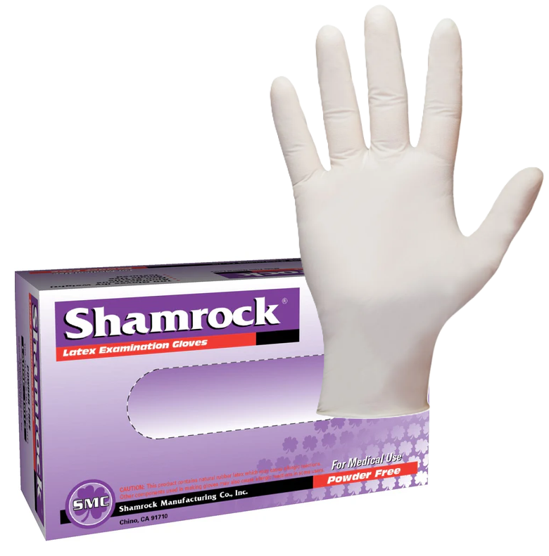 Shamrock 10000 Latex Exam Gloves Powder-Free Small 1000/Case | DoctorSupplies.com