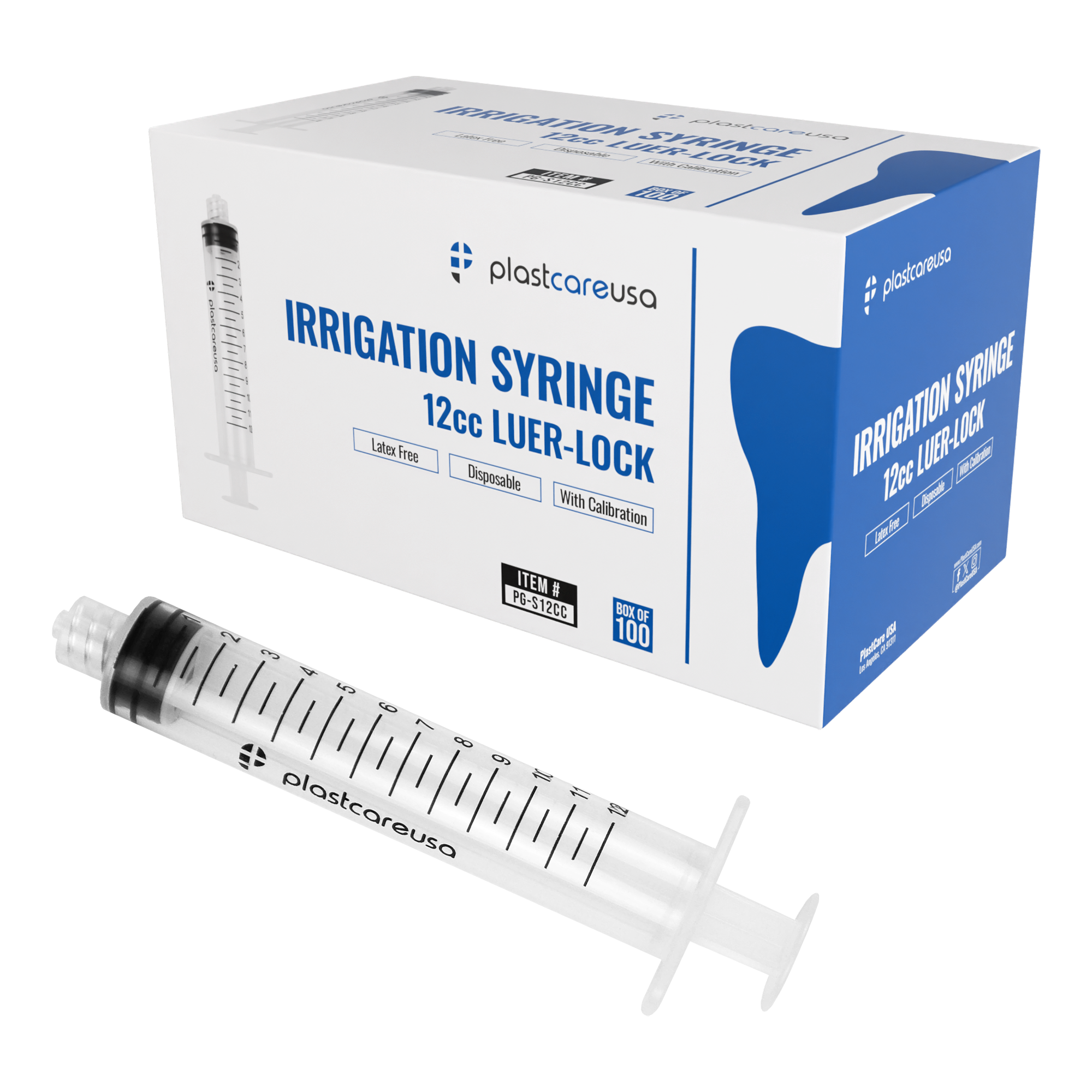 12ml Luer Lock Syringes Non-Sterile (100/Box) | Dental Medical | DoctorSupplies.com