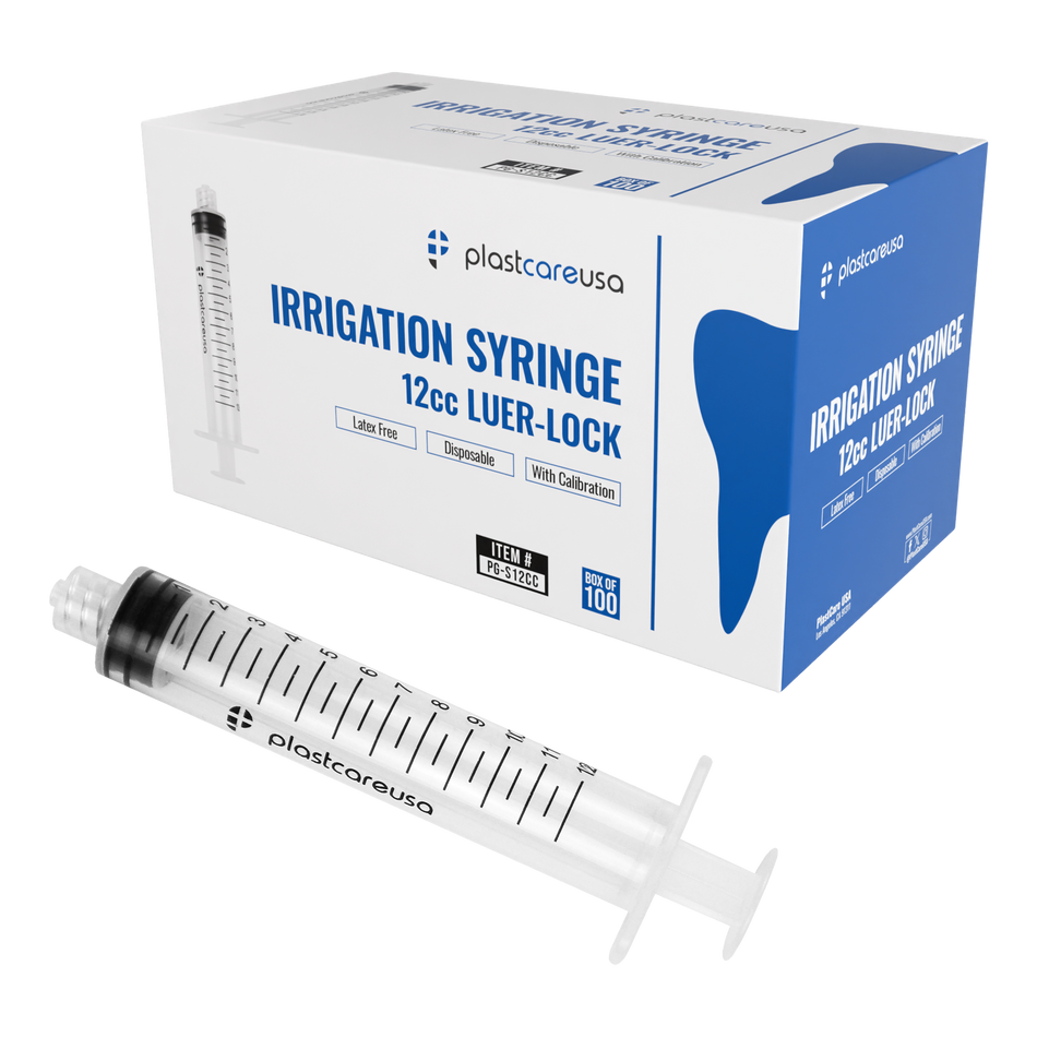 12ml Luer Lock Syringes Non-Sterile (100/Box) | Dental Medical | DoctorSupplies.com