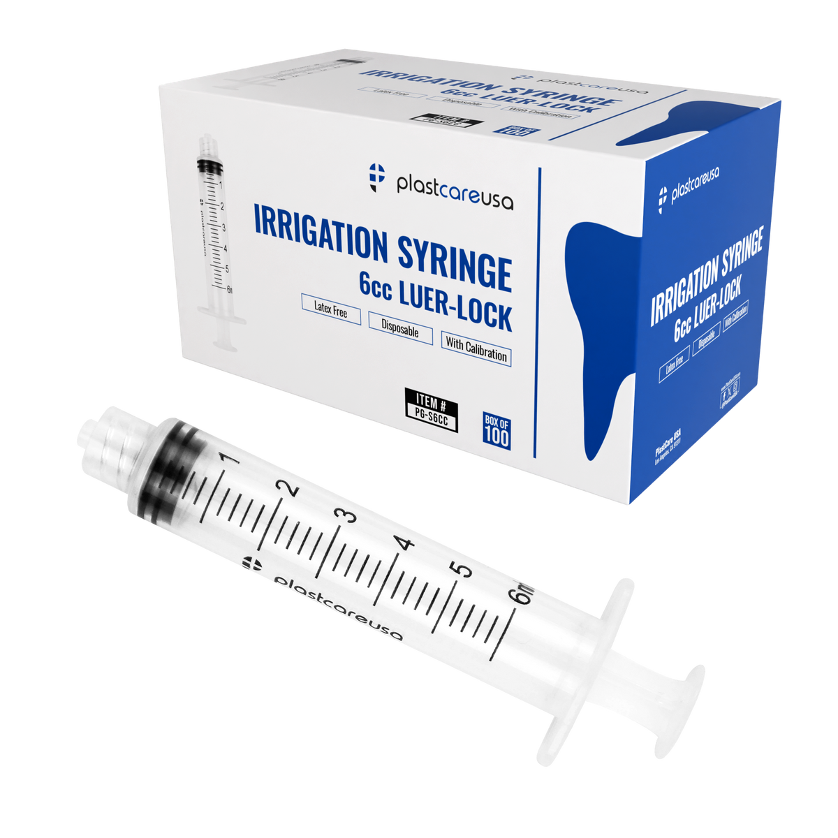 6ml Luer Lock Syringes Non-Sterile 100-Pack | Bulk Medical | DoctorSupplies.com
