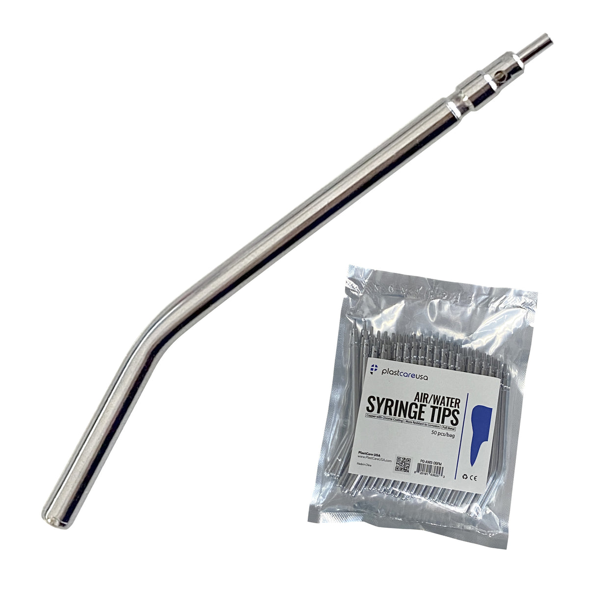 50 Metal Air Water Syringe Tips Reusable Autoclavable Dental | DoctorSupplies.com