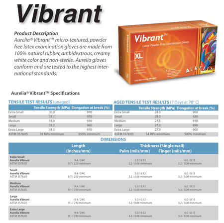 Aurelia Vibrant White Latex Gloves 5mil - 1000/Case - back view | DoctorSupplies.com