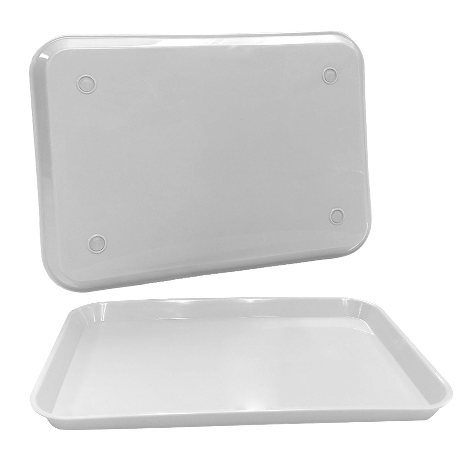 White Dental Set Up Instrument Autoclave Flat Tray, 13 1/4″ x 9 3/4″ (Ritter Size B) by PlastCare USA | DoctorSupplies.com