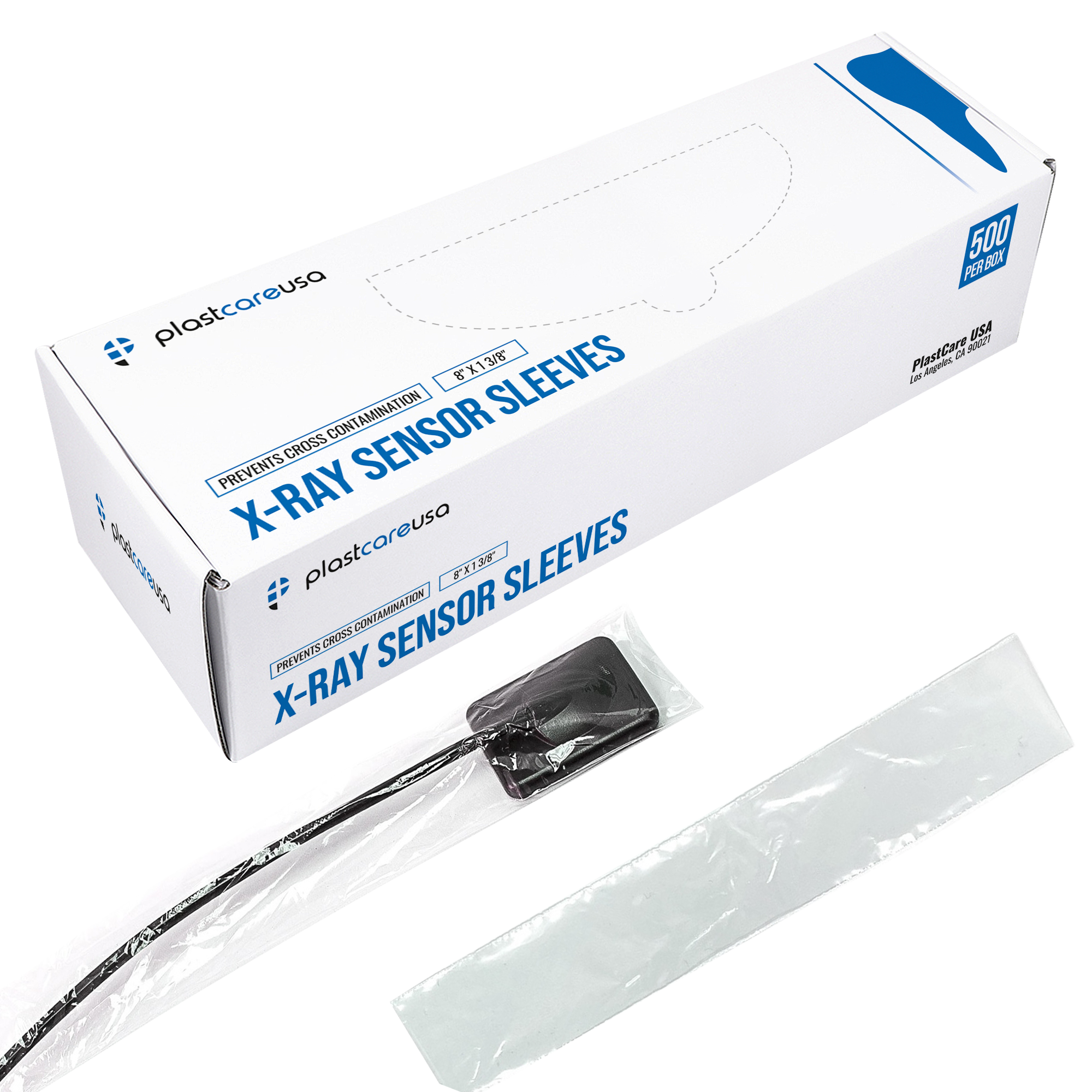 Digital X-Ray Sensor Cover Sleeves 8" x 1⅜" - Box of 500 | DoctorSupplies.com