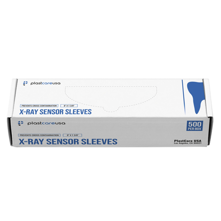 Digital X-Ray Sensor Cover Sleeves 8" x 1⅜" - Box of 500 - front view | DoctorSupplies.com